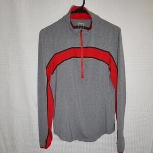 Wilson Women’s M Gray Heathered 1/4 Zip Activewear Jacket Thumbholes Stretch